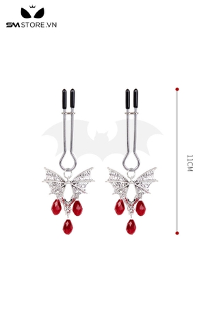 SMT2049 - Kẹp núm vú dạng thít mix kèm cánh rơi dài 11cm