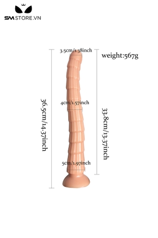 SMT692 - Đồ chơi hậu môn siêu dài 35cm silicon mềm dẻo đế gắn tường
