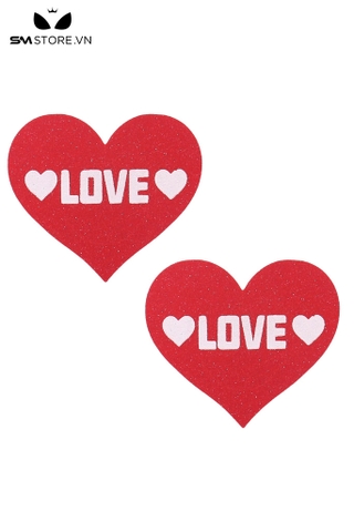 SMP187 - Miếng dán nhũ hoa siêu bóng lấp lánh họa tiết chữ Love