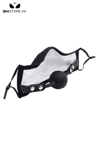 SMT1017 - Đồ bịt miệng khẩu trang kèm ball gag silicon có gai nhỏ