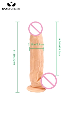 SMT2894 - Dương vật giả Châu Phi siêu dài 30cm đế dính tường
