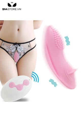 SMT1931 - Quần lót rung điều khiển từ xa có lưỡi liếm dài 9.7cm