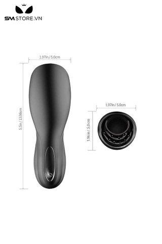 SMT601 - Cốc thủ dâm silicon rung nhiều chế độ dài 1398mm màu đen