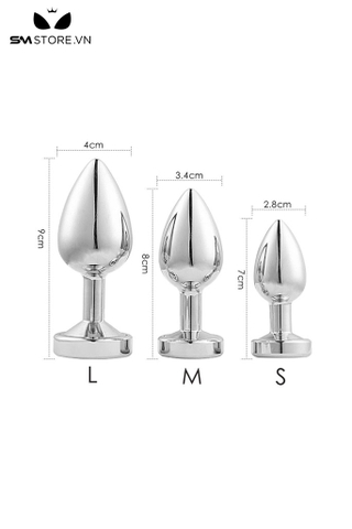 SMT1010 - Butt plug hậu môn kim loại có đèn 7 màu tự động thay đổi