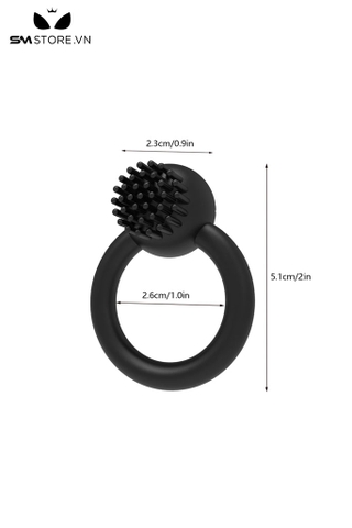 SMT537 - Vòng đeo dương vật silicon có gai 10 chế độ rung