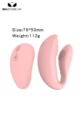 SMT2731 - Trứng rung 2 đầu hình chữ U có gai mềm dài 76mm