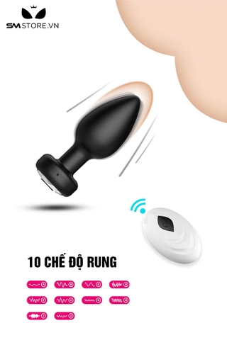 SMT204 - but plug có rung điều khiển từ xa phích cắm hình thoi dài 9cm