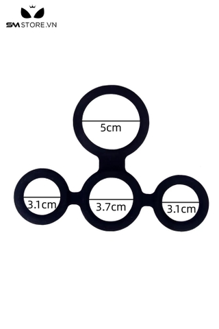 SMT2253 - Vòng đeo dương vật silicon có 4 vòng chất liệu silicon mềm