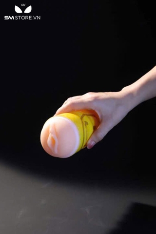 SMT638 - Cốc thủ dâm mặt cười có âm đạo giả silicon mềm dài 17cm