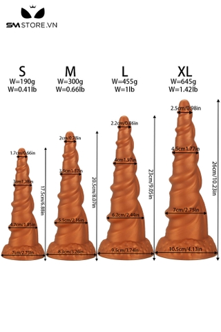 SMT2661 - Anal huge silicon mềm sóng có đế dính tường và 5 size