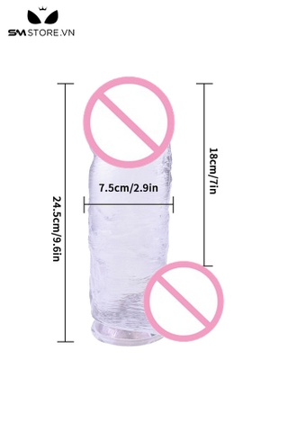 SMT2893 - Dương vật giả silicon khủng lồ đường kính 7.5cm
