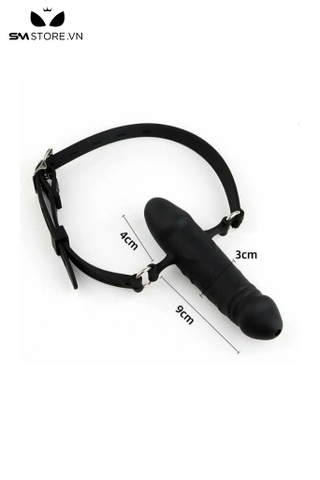 SMT485 - Penis gag silicon thiết kế dildo 2 đầu dài 9cm