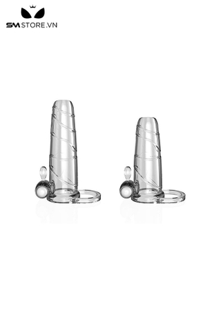 SMT741 - Bao cao su đôn dên rung có rung hở đầu dài 10 x 2.9cm