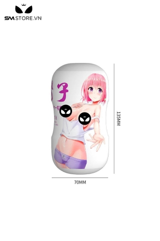 SMT2743 - Cốc thủ dâm 2 đầu anime mini có thể tháo rời dài 13cm
