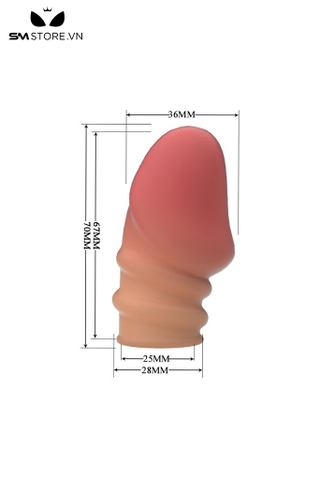 SMT2585 - Bao cao su đôn dên phần đầu Pretty Love dài 7cm