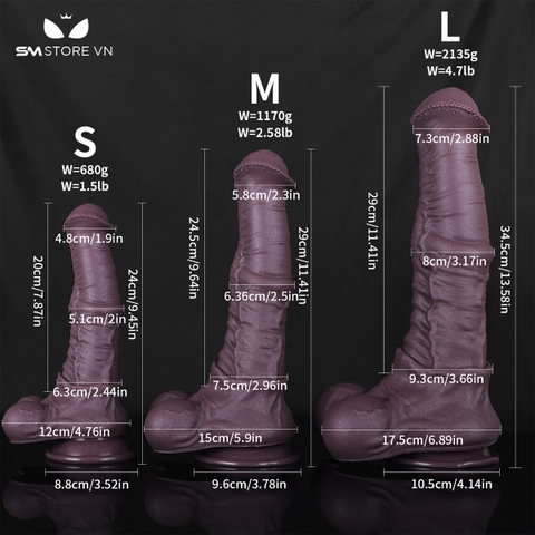 SMT2275 - Dương vật giả Châu Phi khủng lồ có bìu đế dính tường