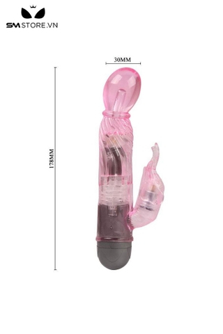 SMT2568 - Máy rung tai thỏ silicon dài 178mm có 10 tần số