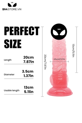 SMT2881 - Dương vật giả gắn tường chất liệu silicon màu hồng