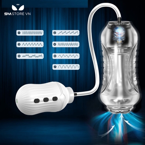SMT1792 - Máy thủ dâm bú cu tự động trong suốt rung 7 tần số