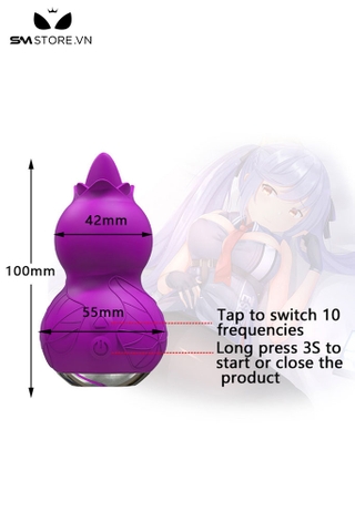 SMT2760 - Trứng rung không dây hình quả bầu có lưỡi liếm và 10 chế độ