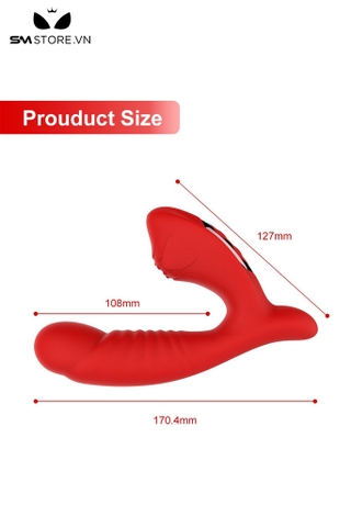 SMT2630 - Máy rung 2 đầu hình dương vật và bông hoa silicon