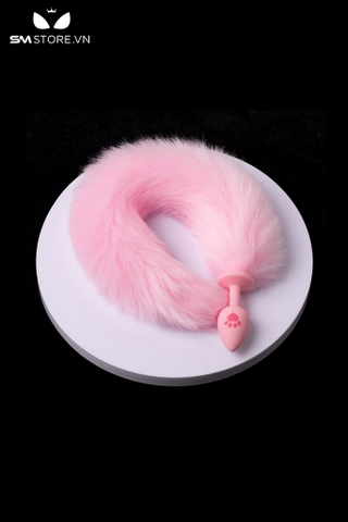 SMT1051 - Đuôi cáo cosplay phích cắm hậu môn silicon dài 53cm