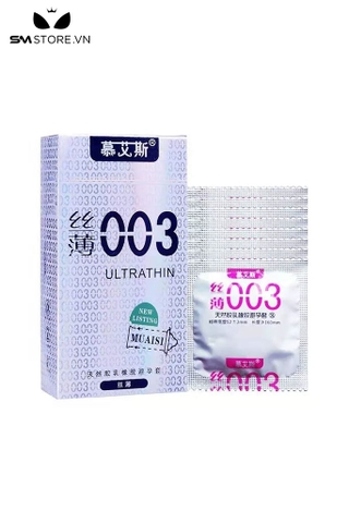 SMT1366 - Bao cao su siêu mỏng 003mm hộp 12 gói dài 160mm