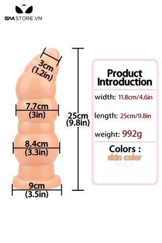SMT2926 - Anal huge chuỗi 7 hạt liền cắm hậu môn siêu dày và dài 25cm