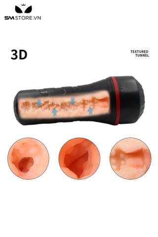 SMT2431 - Cốc thủ dâm silicon hình âm đạo giả dài 22cm tháo rời được