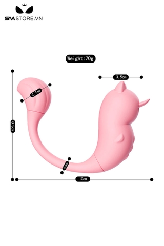 SMT1741 - Lưỡi rung con mèo silicon có sưởi ấm đến 42 độ dài 8.5cm