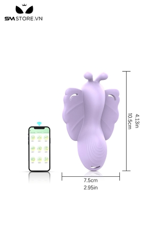 SMT1864 - Máy rung âm vật cánh bướm điều khiển qua APP dài 10.5cm