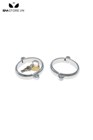 SMT270 - Còng tay tình yêu khóa tay chân oval kim loại có 4 size