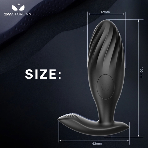 SMT2354 - Máy rung hậu môn kèm sốc điện điều khiển từ xa có 10 tần số