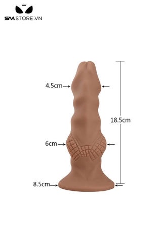 SMT2307 - Dương vật giả silicon mềm uốn cong được dài 18.5cm