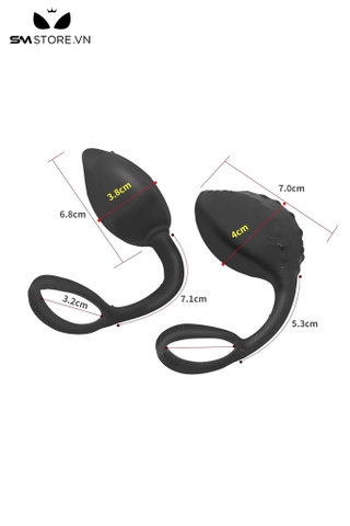 SMT2957 - Đồ chơi hậu môn butt plug kèm vòng khéo tinh silicon