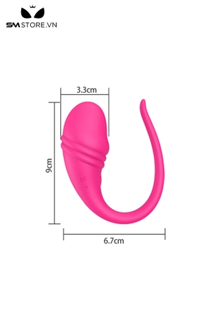 SMT2969 - Trứng rung tình yêu silicon vân ngang điều khiển qua APP