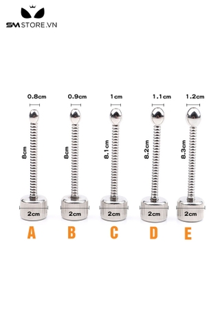 SMT2211 - Que niệu đạo inox không gỉ có đầu tròn có 5 size