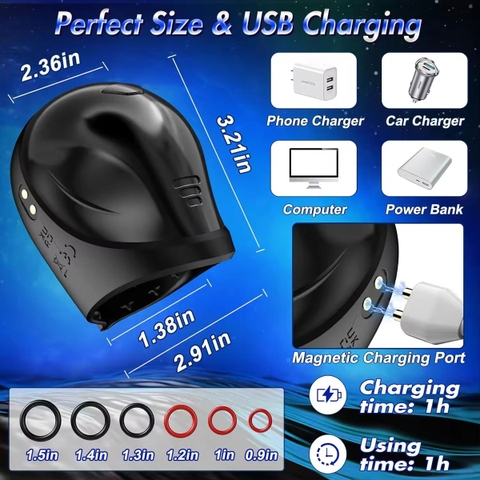 SMT2367 - Cốc thủ dâm rung đầu dương vật có 10 tần số sạc điện