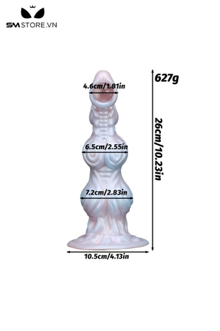 SMT3020 - Anal plug ngụy trang rồng 1 mắt và đế dính tường dài 26cm