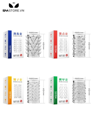 SMT2703 - Vòng đeo dương vật trong suốt khúc giữa dài 42mm