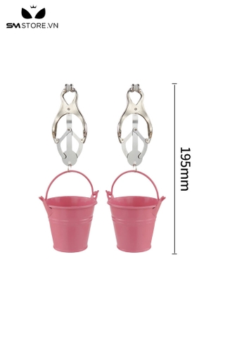 SMT1670 - Kẹp núm vú mix xô sắt đựng chất liệu kim loại dài 19.5cm