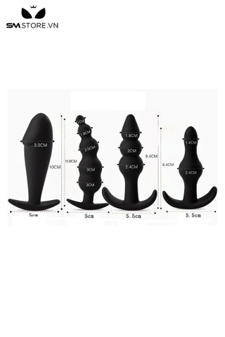 SMT1971 - Bộ 4 cái phích cắm silicon mềm dẻo siêu kích thích