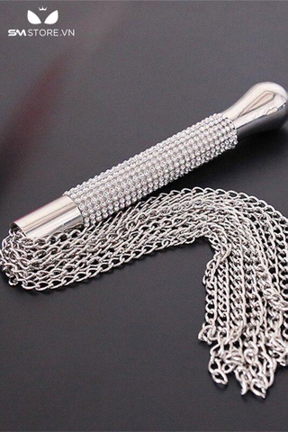 SMT245 - Roi tình yêu flogger xích màu trắng dài 40 cm