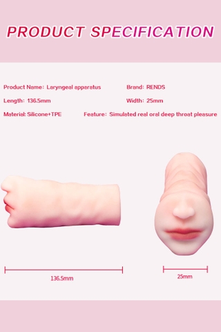 SMT2527 - Miệng giả silicon có hạt bi nổi bên trong dài 136mm