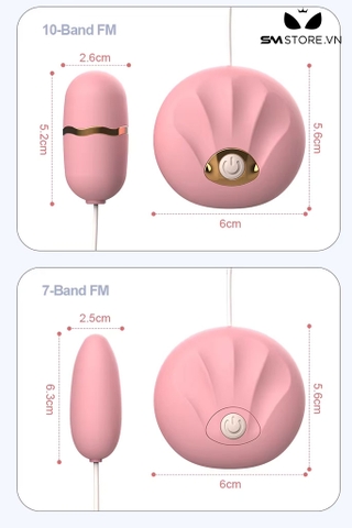 SMT1938 - Trứng rung mini hình vỏ sò có 10 chế độ dài 6.3cm