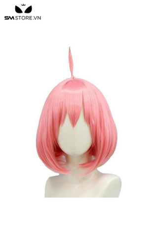 SMP159 - Tóc giả cosplay học sinh Nhật Bản ngắn ngang cổ màu hồng
