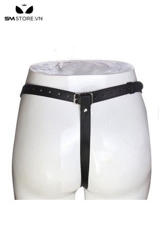 SMT2336 - Đai trinh tiết có dây buộc trước chất liệu da PU