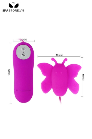 SMT2553 - Trứng rung silicon có dây ngụy trang hình con bướm