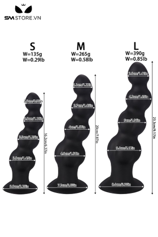SMT2662 - Anal bead khổng lồ có đế dính tường kèm 3 size