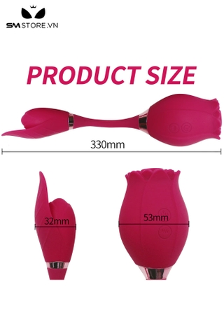 SMT2284 - Trứng rung hút bông hoa hồng có 10 chế độ sạc điện